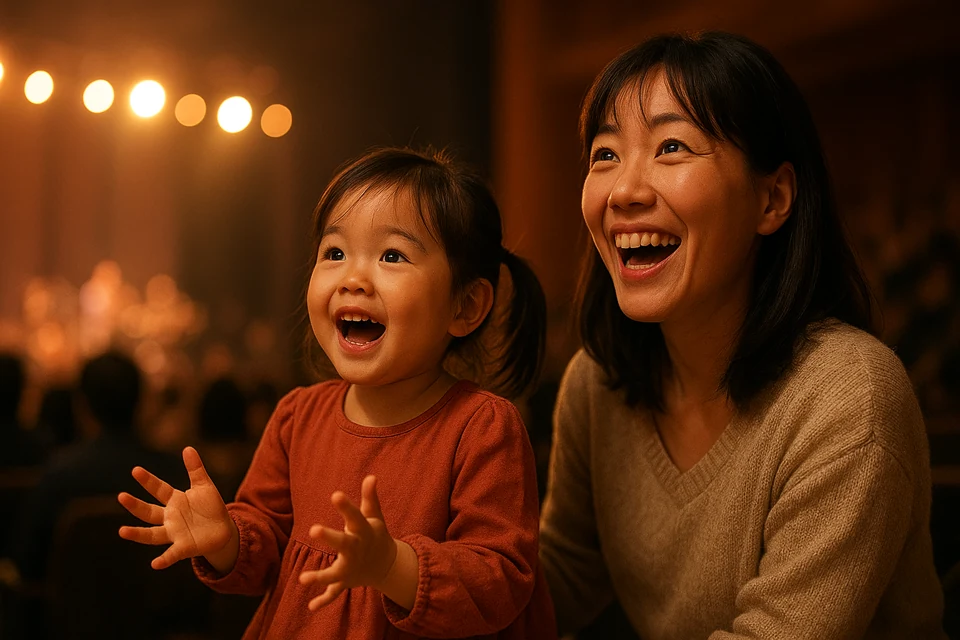 音楽を楽しむ親子のイメージ